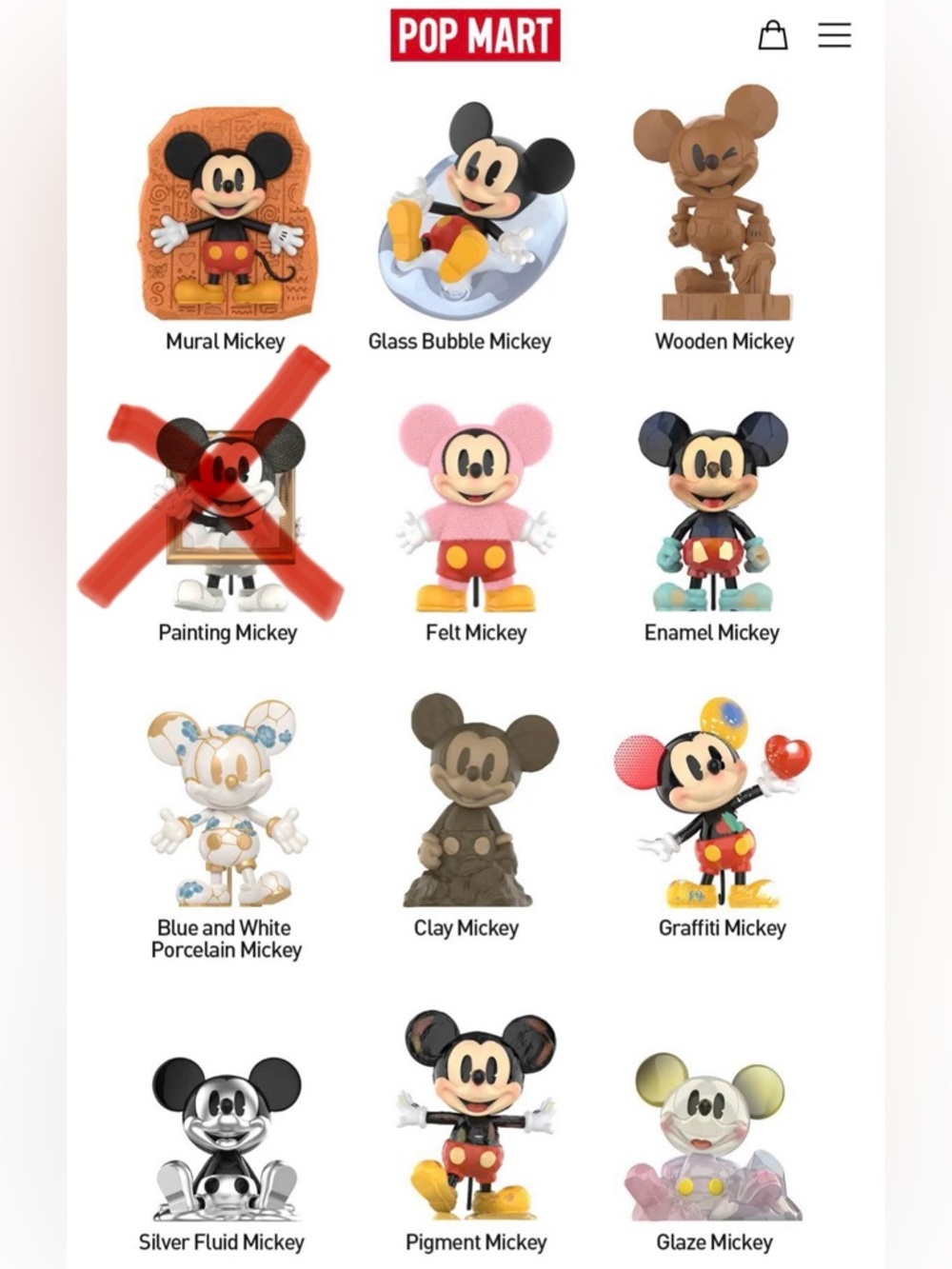 POP MART Disney Mickey Mouse Blind Boxes - Get the one you want!